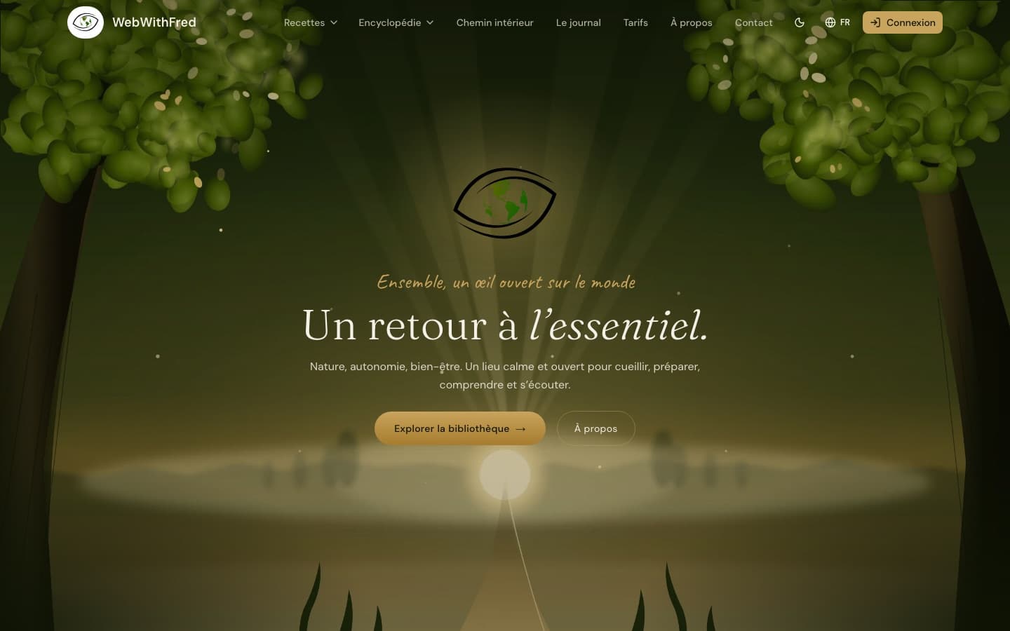 WebWithFred, thème sombre